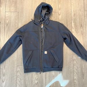 Carhartt Mens Medium 103312 Rain Defender Quilt Lined Hoodie Sweatshirt Black